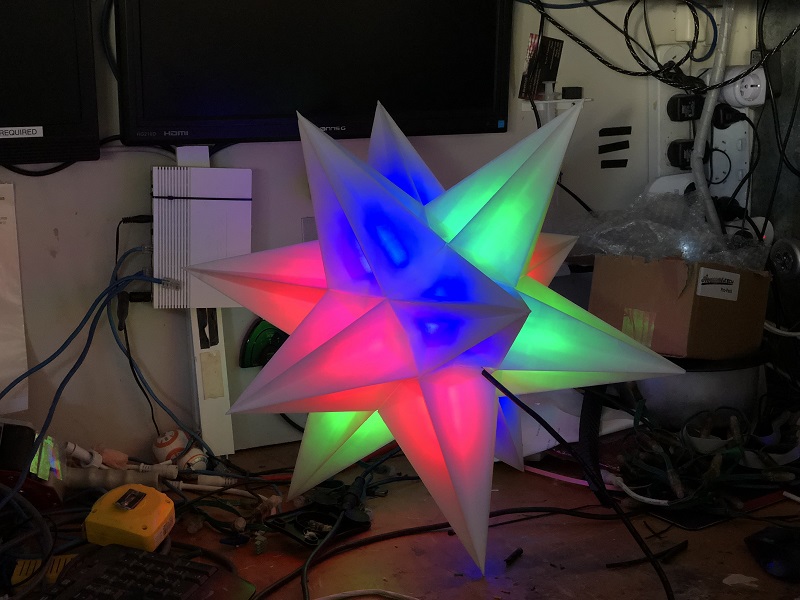 The completed star running a test sequence