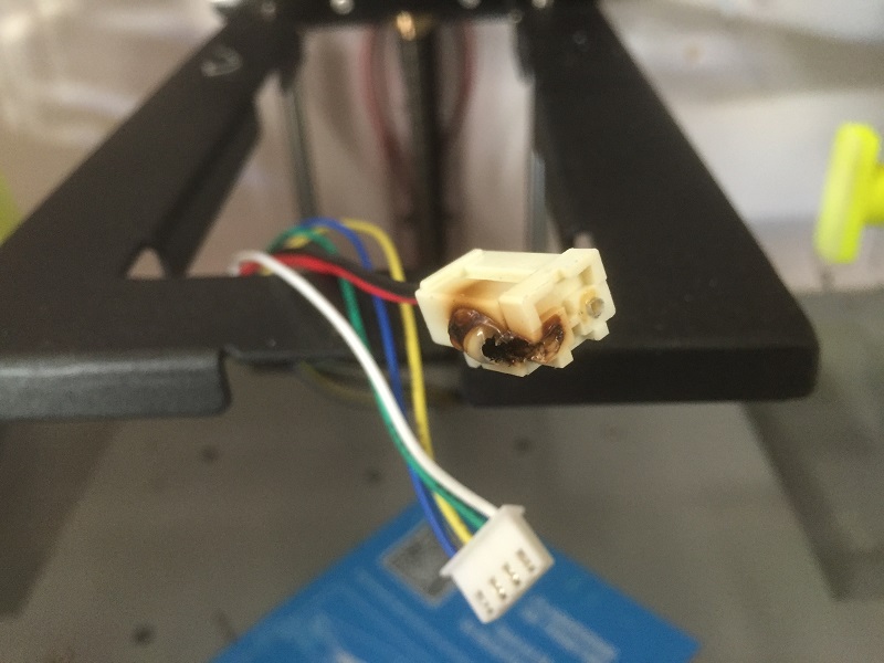 This is an under-rated connector for the heat bed on the printer. In just over a week it overheated and failed, causing a heat bed failure.