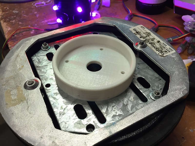 This is the base that holds the internal illumination LED's in place. Again this was 3D printed to suit a specific task and I did a few others for Brad and Ben