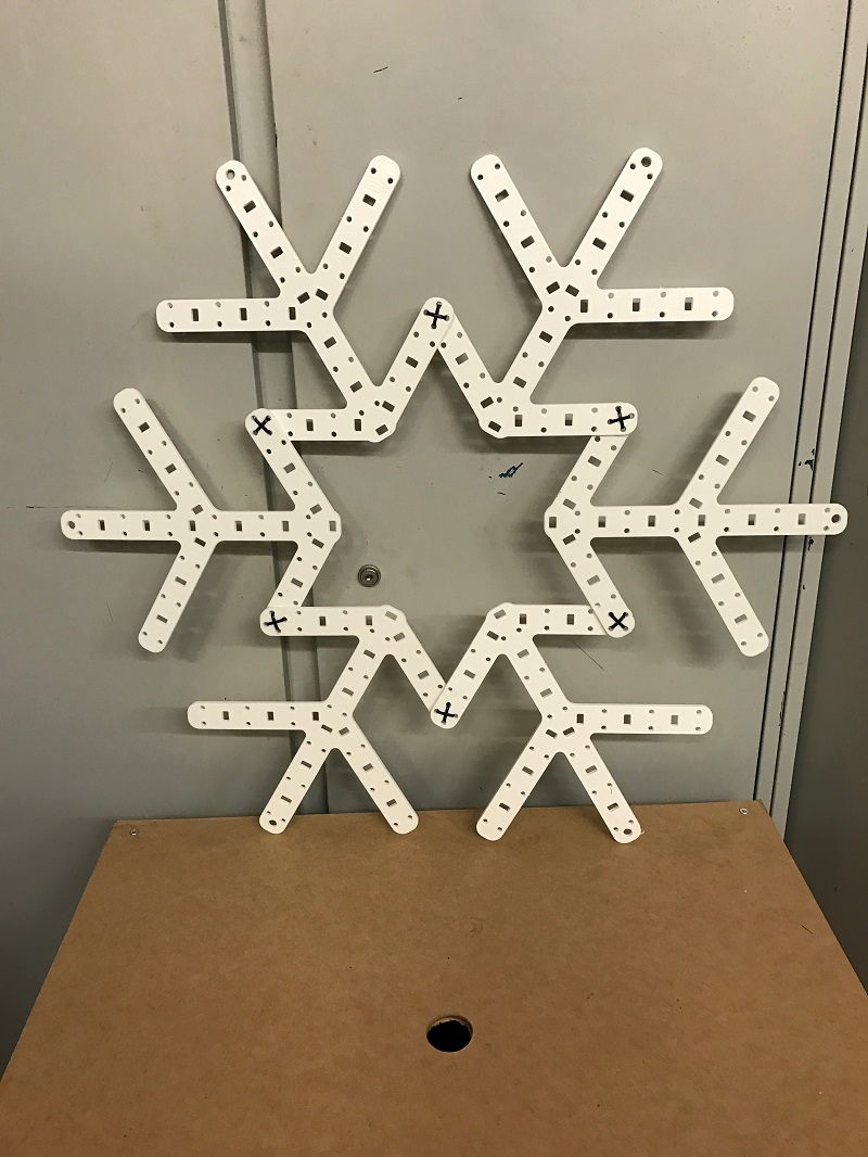 A completed Snowflake, which is 660mm in diameter when completed